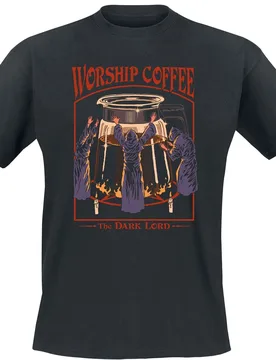 T-Shirt - Worship Coffee - 3XL bis 4XL - für Männer - Größe 3XL - schwarz - Männer - male - Steven Rhodes - FashionsVida