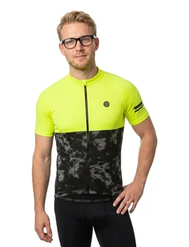 Maglia A Maniche Corte Duo Essential Neon Yellow Reflective - AGU - FashionsVida