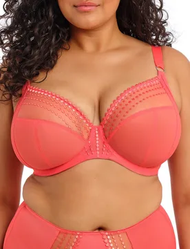 Womens Matilda Plunge Side Support Bra - Pink Polyamide - Size 38j - Elomi - FashionsVida