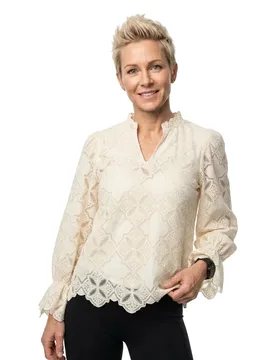 Blusa A Maniche Lunghe Selmi Birch 44 - Yas - FashionsVida
