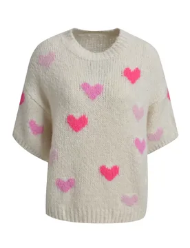 PULLOVER KNIT WITH HEARTS female - L/XL - FashionsVida