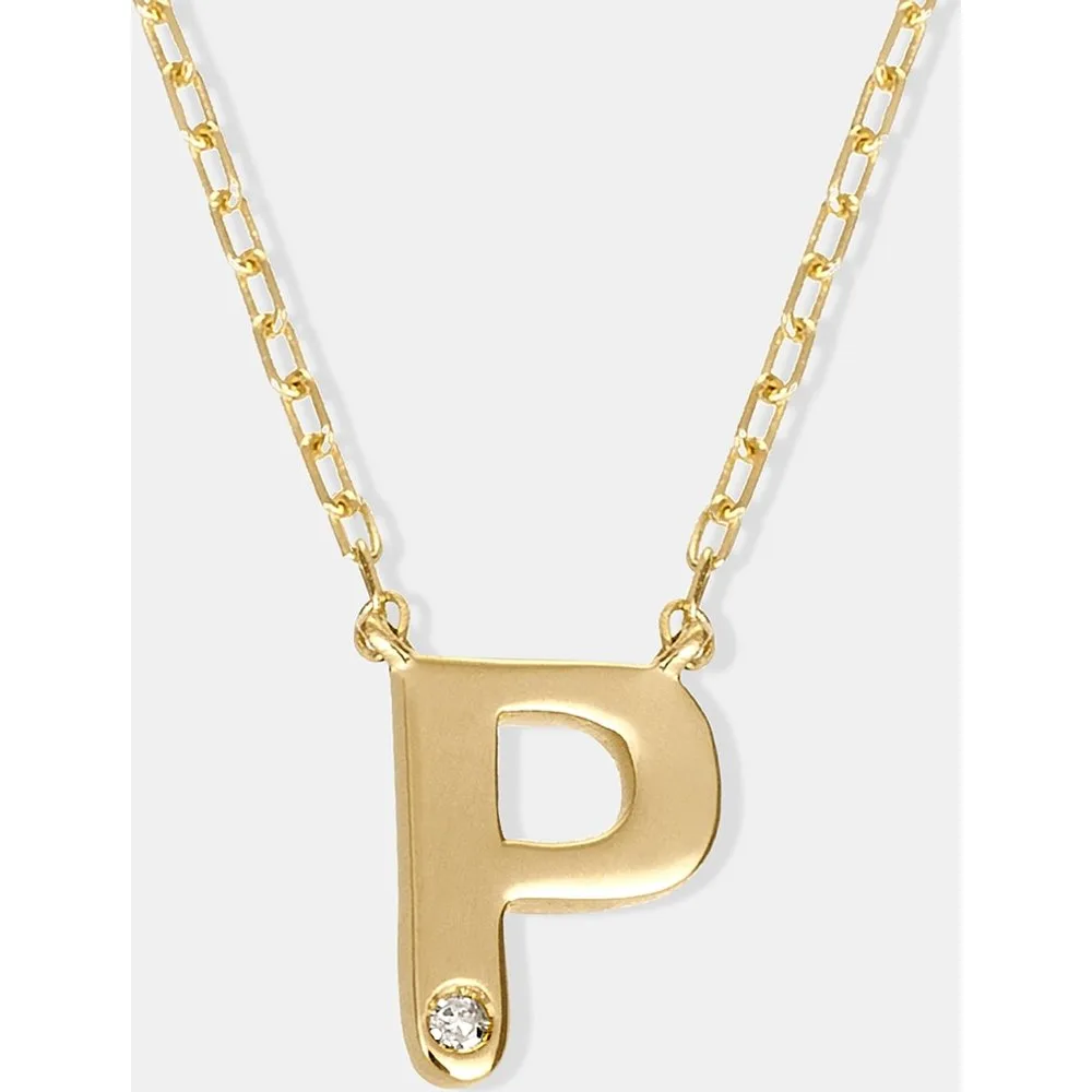 Colgante letra P de oro y diamante - El Corte Inglés - FashionsVida