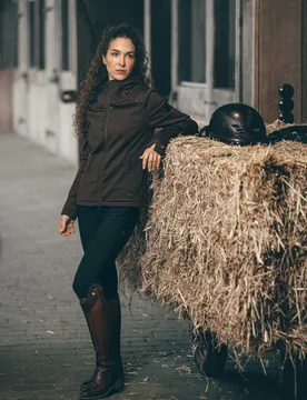 Damen Fleecejacke TECHVELVET FLEECE chocolate brown 34 - Pikeur - FashionsVida
