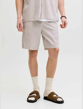 Jersey Striped Shorts Cream Mix male - Jack & jones - FashionsVida