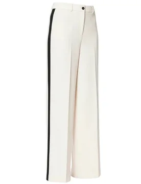 Pantaloni donna - panta smoking cady - bianco - RUE•8ISQUIT - FashionsVida