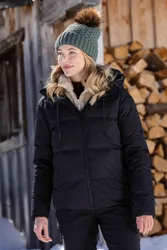 Cosy Extreme Womens Short Down Jacket - Black - Black - Size: 8