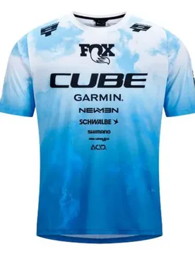 Maglia Da Enduro A Maniche Corte Actionteam Blue / Green - CUBE - FashionsVida
