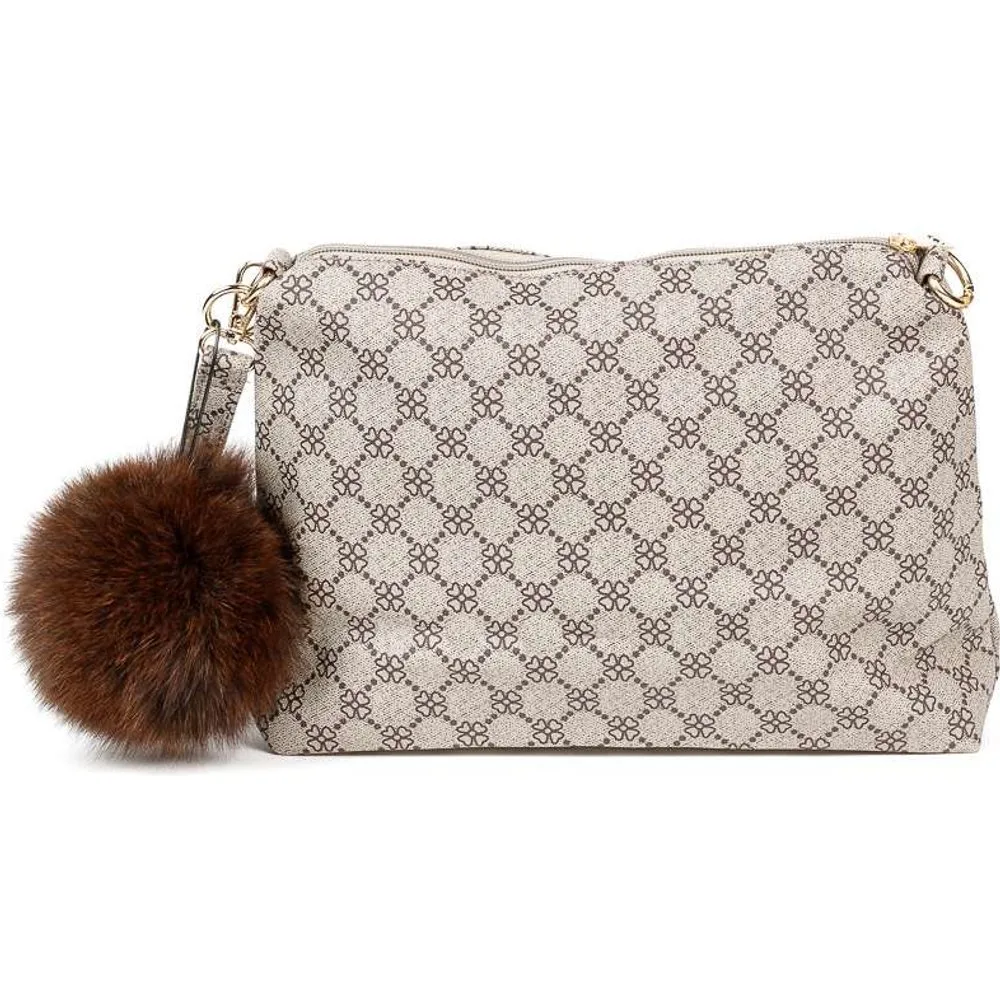 Bolso de mano en color con cierre cremallera - De la Roca - FashionsVida