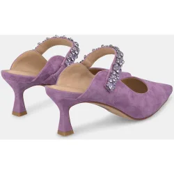 Zapatos de salón de mujer de piel destalonados