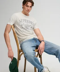 Superdry Herren Mercantile T-shirt Cream - Größe: L