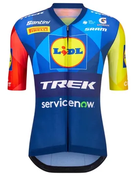 Maillot à Manches Courtes Lidl Trek Team Original 2026 - Santini - FashionsVida