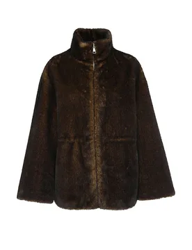 Jacke in pelliccia sintetica FRANKIE oliva 36 - Studio - FashionsVida