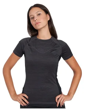 T-shirt à Manches Courtes Pro Training Marl Poly Black Marl L - Umbro - FashionsVida