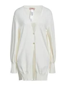 Strickjacke Damen Elfenbein L Damen - TWINSET - FashionsVida