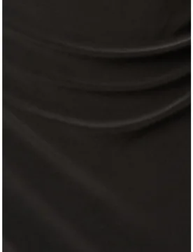 Vestido largo estilo esmoquín entallado con detalle drapeado - Adrianna Papell - FashionsVida