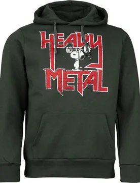 Kapuzenpullover - Heavy Metal - S bis 3XL - für Männer - Größe M - dunkelgrün - EMP exklusives Merchandise! - Männer - male - Peanuts - FashionsVida