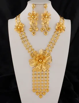 Middle East Jewelry Set Luxury Jewelry Sets Gold Plated Jewelry Tassel Necklace and Earrings Jewellery Set Wholesale - Aliexpress - FashionsVida