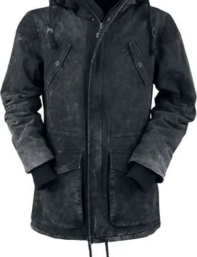 Rock Winterjacke - Vintage Parka With Teddyhood - S bis XXL - für Männer - Größe XL - grau - Männer - male - Rock Rebel by EMP - FashionsVida