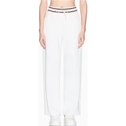 Pantalón de mujer ancho en felpa interlock