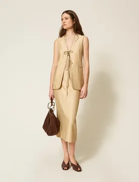 Twinset Jupe mi-longue lamée - TWINSET - FashionsVida