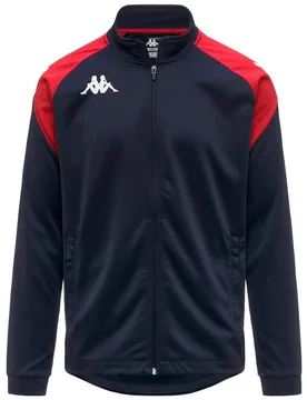 Sweat-shirt à Zip Lenno Blue Marine / Red L - Kappa - FashionsVida
