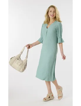 Kleid "Clara" salbei bügelfrei - Amelie di Santi - FashionsVida