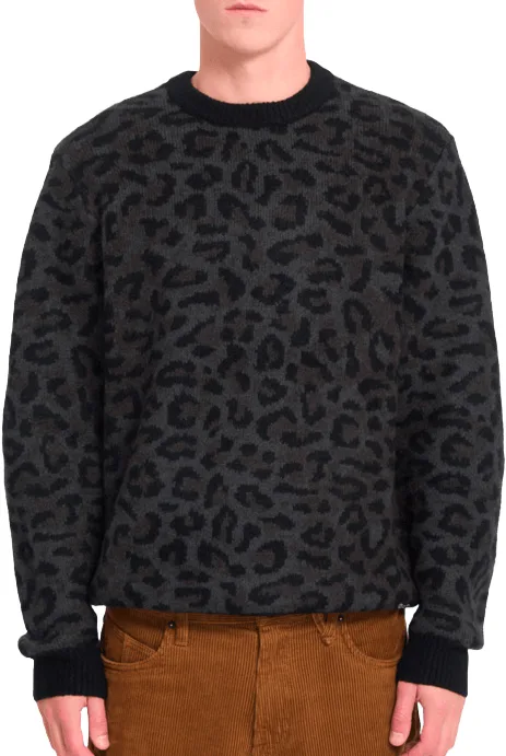 Pull à col rond - Leopold Sweater Black en Nylon - Taille M - Marron - Volcom - FashionsVida