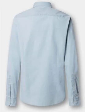 Camisa de hombre denim lavado claro fit tailored - Hackett - FashionsVida