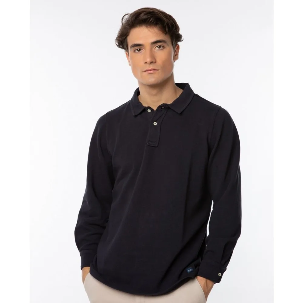 Polo piqué de hombre en azul oscuro - Wickett Jones - FashionsVida