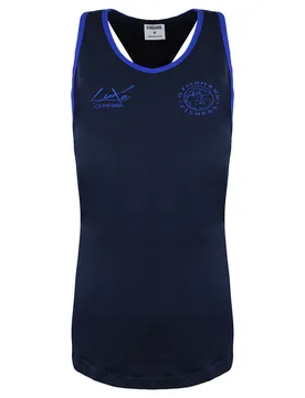 Luxe Legacy Mens Navy Tank Top Cotton - Size Medium - Gymshark - FashionsVida