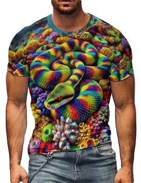 Diversified Fashion Business Casual Men's 3D Printed Short-Sleeve T-Shirt - 3D Short-Sleeve, Smooth Fabric - Aliexpress - FashionsVida