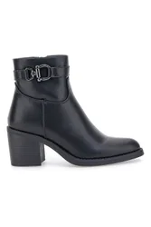 Stivaletti neri con tacco e dettaglio cinturino BT24186003 39