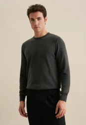 Regular Pullover Uni Grau 3XL