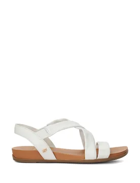 Leather Flat Sandals White female - Dune london - FashionsVida