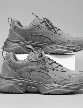 Zapatillas deportivas clásicas de hombre con cordones, negras puras y gruesas, versátiles, cómodas y casuales para uso diario, para adolescentes, z - Shein - FashionsVida