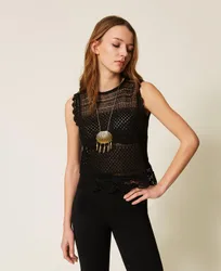 Twinset Top en maille avec strass