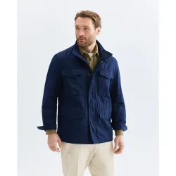 Field jacket ligera de hombre con mezcla de algodón - lino