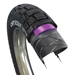 Pneu Rigide Urbain Scout Fat 60 Tpi 50kmh 20´´ X 4.00