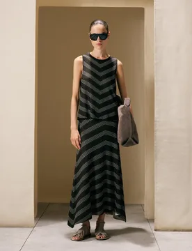 Falda diagonal en punto de mujer - Woman El Corte Inglés - FashionsVida