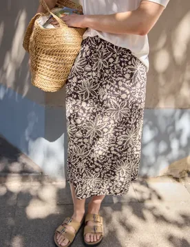 Street One Midi-Rock mit Volants und Print female Lila - Street One Studio - FashionsVida