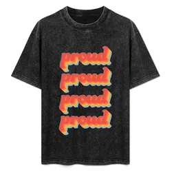 Proud Pride Vintage Letters T-Shirt