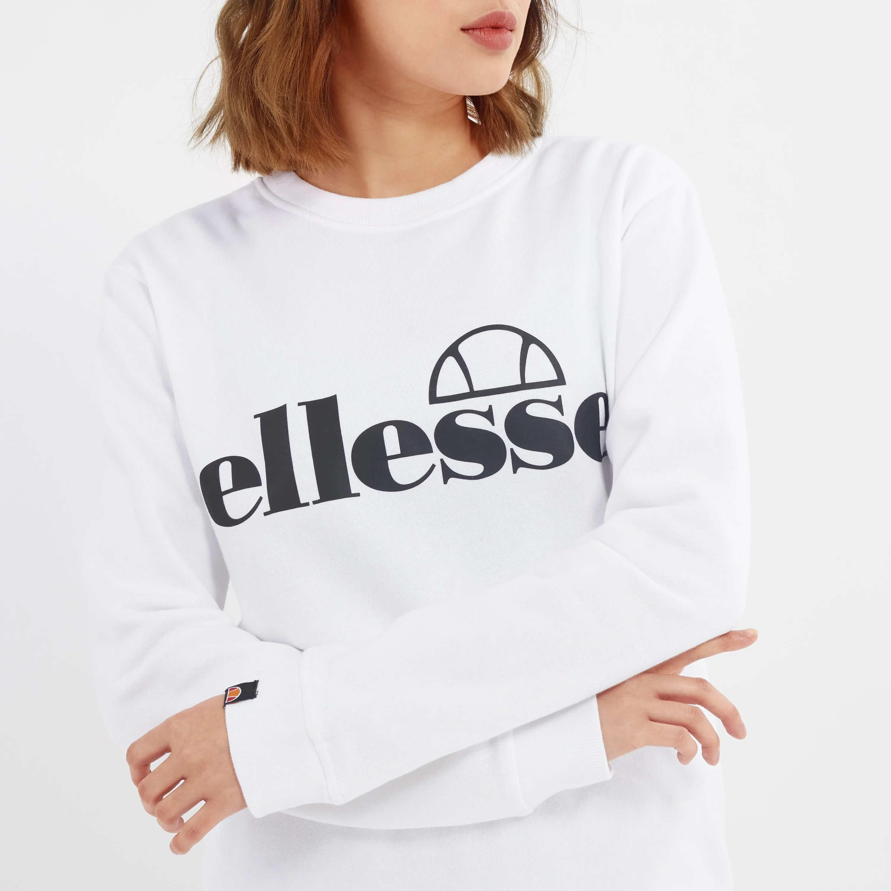 Womens Katana Sweatshirt - White Polycotton - Size 14 Uk - Ellesse - FashionsVida