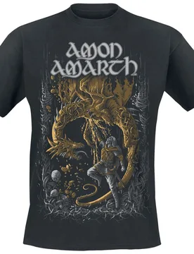 T-Shirt - Fafner's Gold - S bis 5XL - für Männer - Größe L - schwarz - Lizenziertes Merchandise! - Männer - male - Amon Amarth - FashionsVida