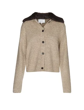 Cárdigan DOFUR marrón claro 38 - monari - FashionsVida