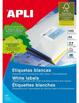 Étiquette Multi-usages 1287 Box 105x35 Mm White One Size unisex - Apli - FashionsVida