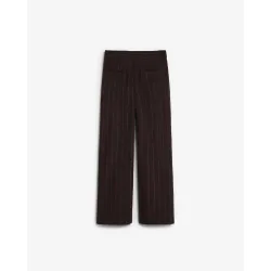 Pantalón recto de mujer con estampado de rayas