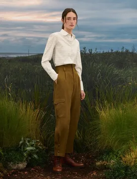 Pantalón cargo lino de mujer - Verhunt - FashionsVida