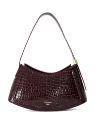 Suede Shoulder Bag Burgundy female