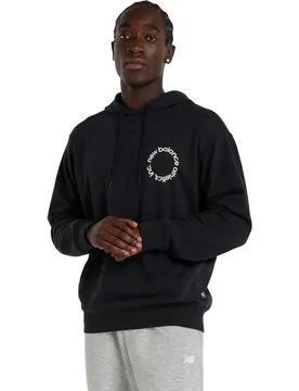 Felpa Con Cappuccio Circular Logo Black L - New Balance - FashionsVida