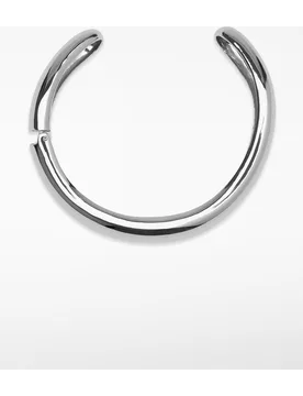 Collar Choker metálico rígido con forma irregular - Adolfo Dominguez - FashionsVida